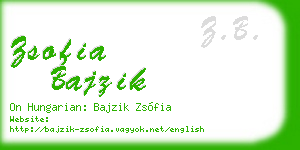 zsofia bajzik business card